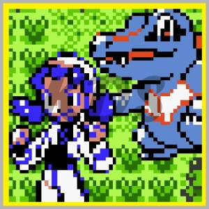 A Trainer and her Totodile (C)
